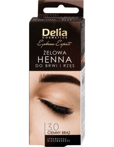 Henna Gel voor Wenkbrauwen & Wimpers - Donkerbruin