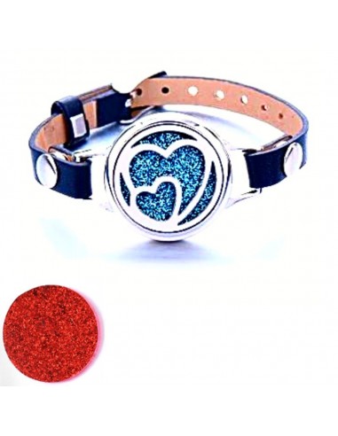 Lederen Armband Verstuiver - Hart - Rood