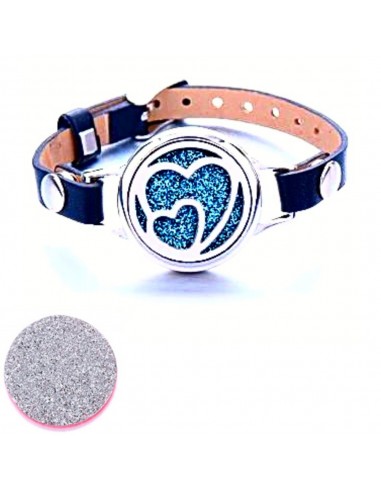 Lederen Armband Verstuiver - Hart - Zilver