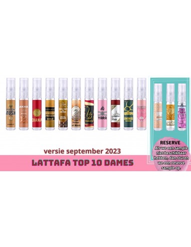 Parfumsample Set Lattafa Top 10 - Dames 2023-q3